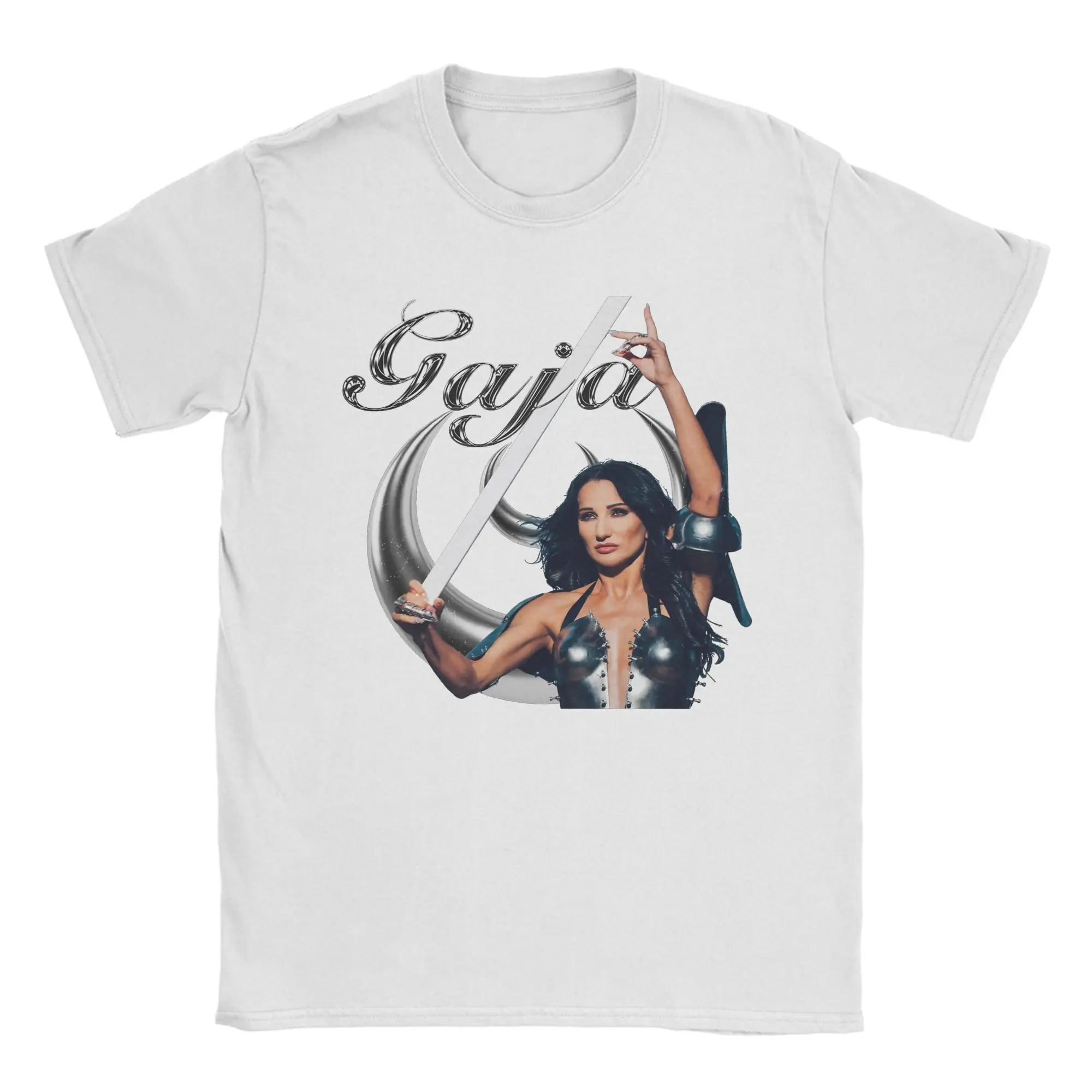 

Футболка для пар Justyna Steczkowska GAJA, футболка из 100% хлопка с коротким рукавом Eurovisions 2025, футболка с круглым вырезом, одежда больших размеров