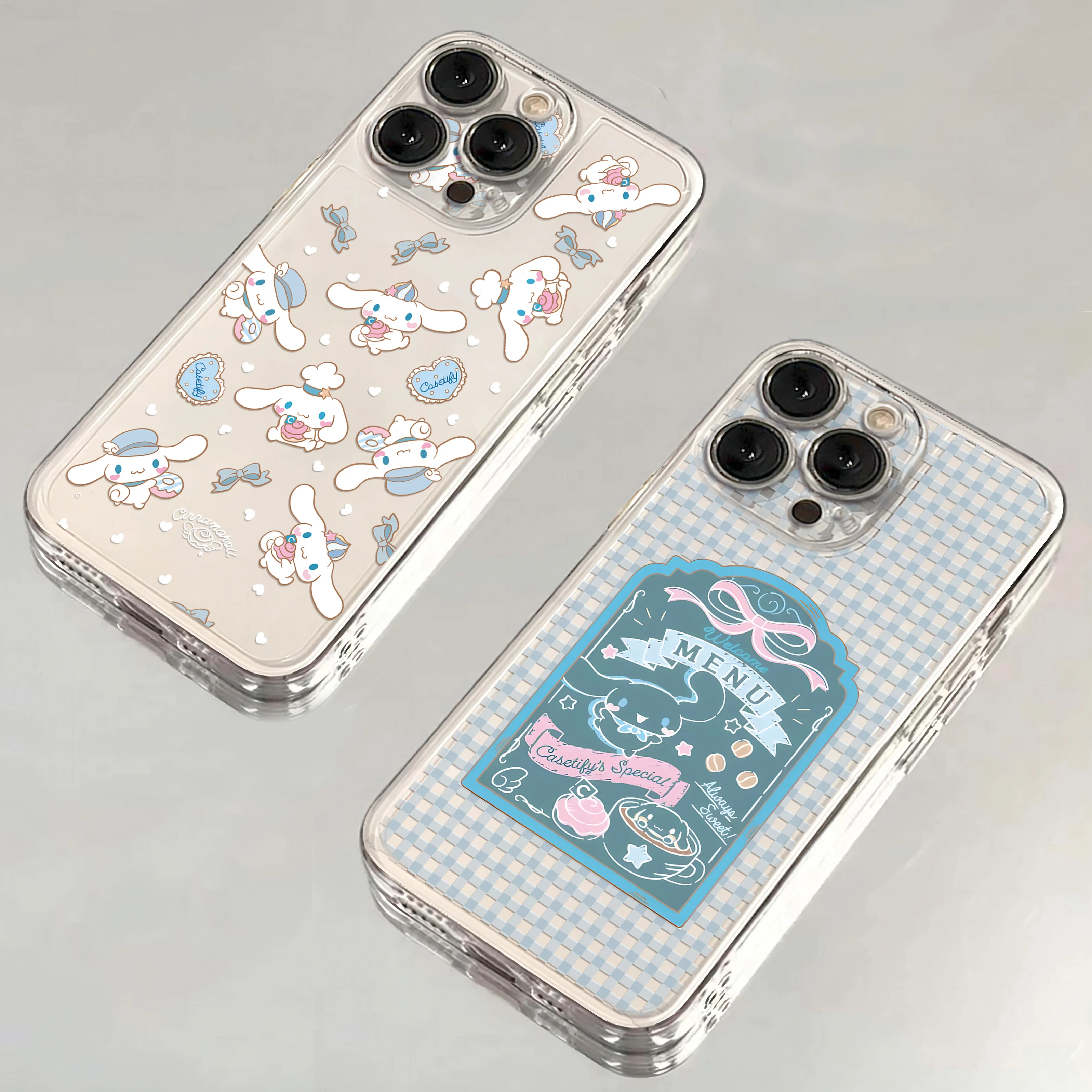 Sanrios Cute Cinnamoroll Phone Case For Oppo Reno12 Reno11 Reno10 Reno8 Reno7 Reno6 Reno5 Pro Plus 4G 5G Transparent TPU Cover