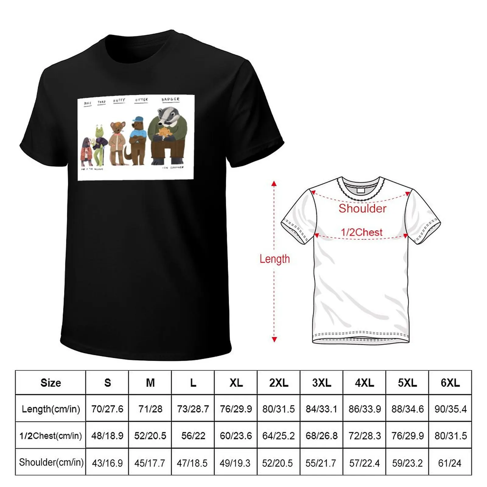 Wind in the Willows Characters T-Shirt t shirt custom print T-Shirt