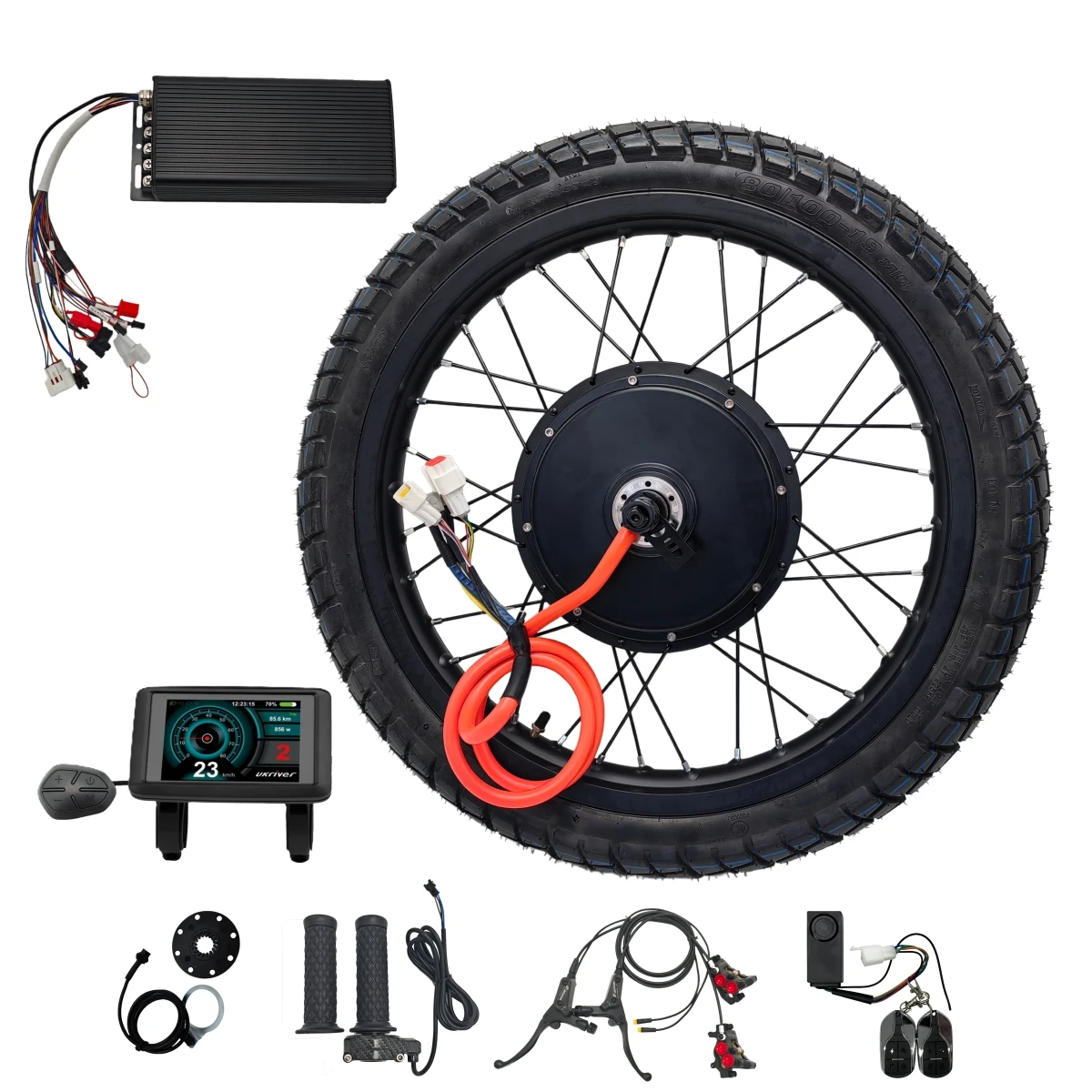

48V-72V 5000-8000W 17" 18" 19" 21" Ebike Motorcycle Rear Wheel Conversion Kit, 3.5T/5T 155mm QS Hub Motor