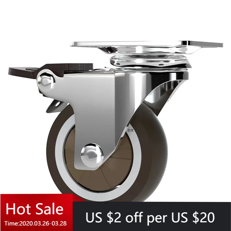 

4-pack 2.5 Inch Heavy Duty Tpr Silent Swivel Casters - Universal Furniture Wheels With Dual Mode (swivel & Fixed)