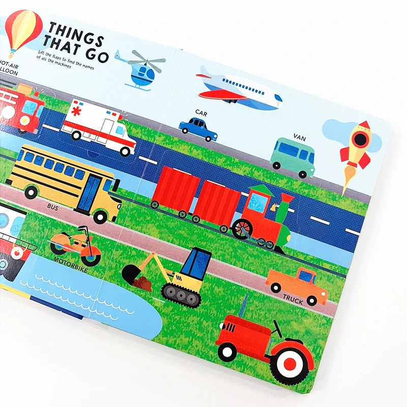 My First 100+ Words Lift-the-Flap Board Book with 80 Flaps Kids Early English Vocabulary Learning Picture Books