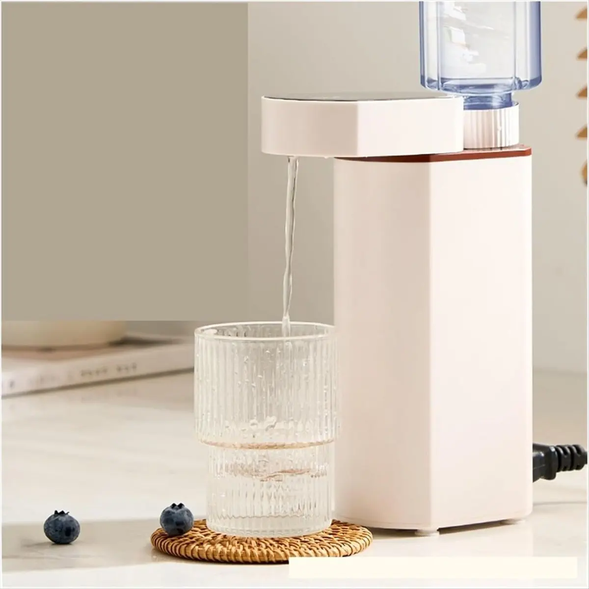 Smart Touch Screen Portable Instant Hot Water Dispenser, Mini Water Purifier for Travel and Home EU Plug-DTB1