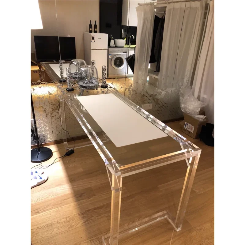 

Acrylic transparent table, minimalist, modern and luxurious small unit restaurant, balcony, desk, office desk, glass porch