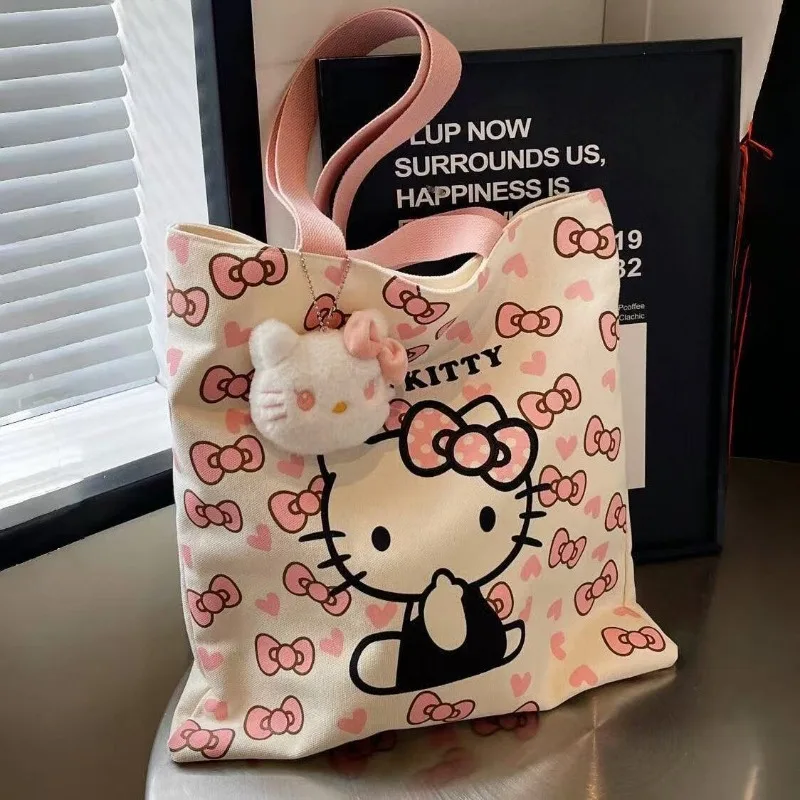 

Cute Hello Kitty Bag Kawaii Cartoon Anime Women Accessories Desktop Toy Decoration Storage Student Girls Gift Wholesale