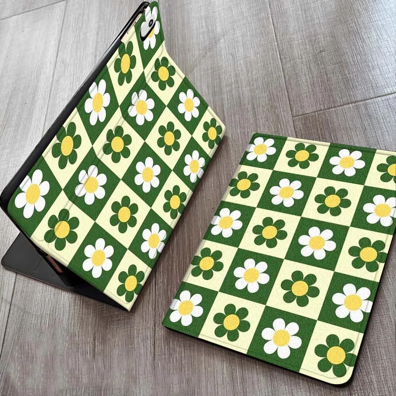 

Vintage Checkered Pattern For iPad Pro 7 8 9 Gen 2 11 13 5th 6th 10th 11th M5 M4 12.9 10.9 10.2 Inch 2024 2025 Tablet Case