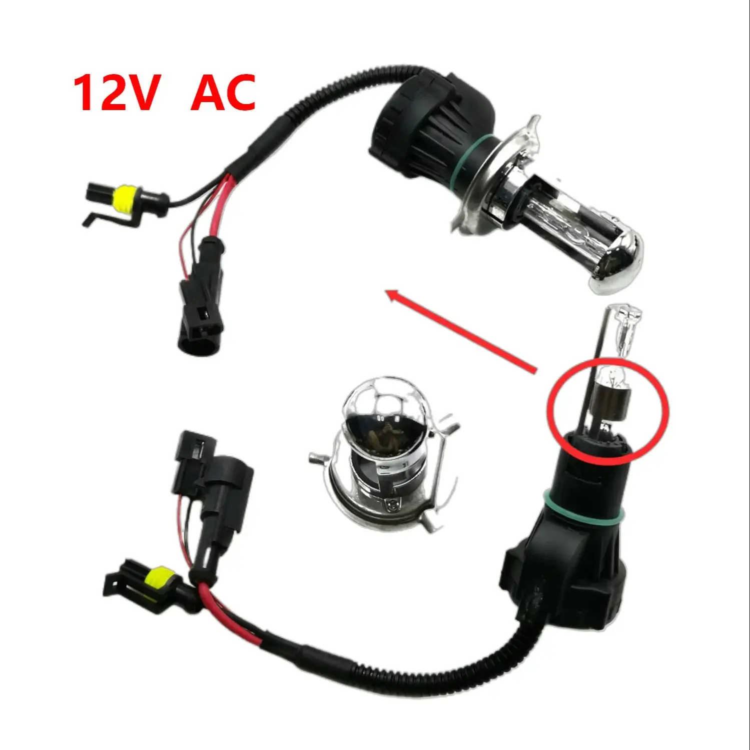 Premium 12V AC 55W HB2 H4 9003 Bixenon Globes  H4 HB2 h/l High Low Xenon Bulbs 4200LM 12V Cars HID Headlights