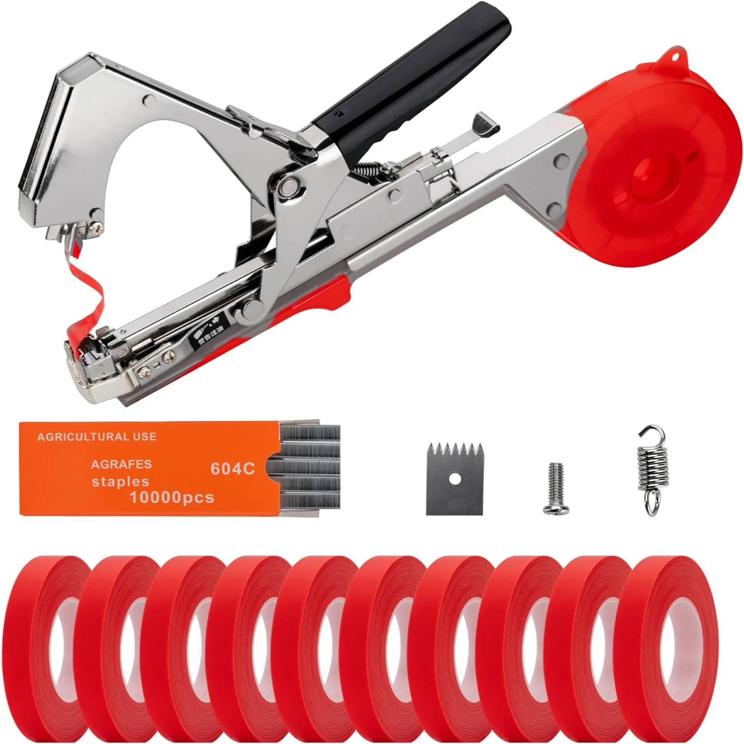 Plant Tying Machine Kit for Vines, Grapes, Tomatoes, Peppers - Versatile, Efficient, Durable - Essential Tapener for Indoor Gard