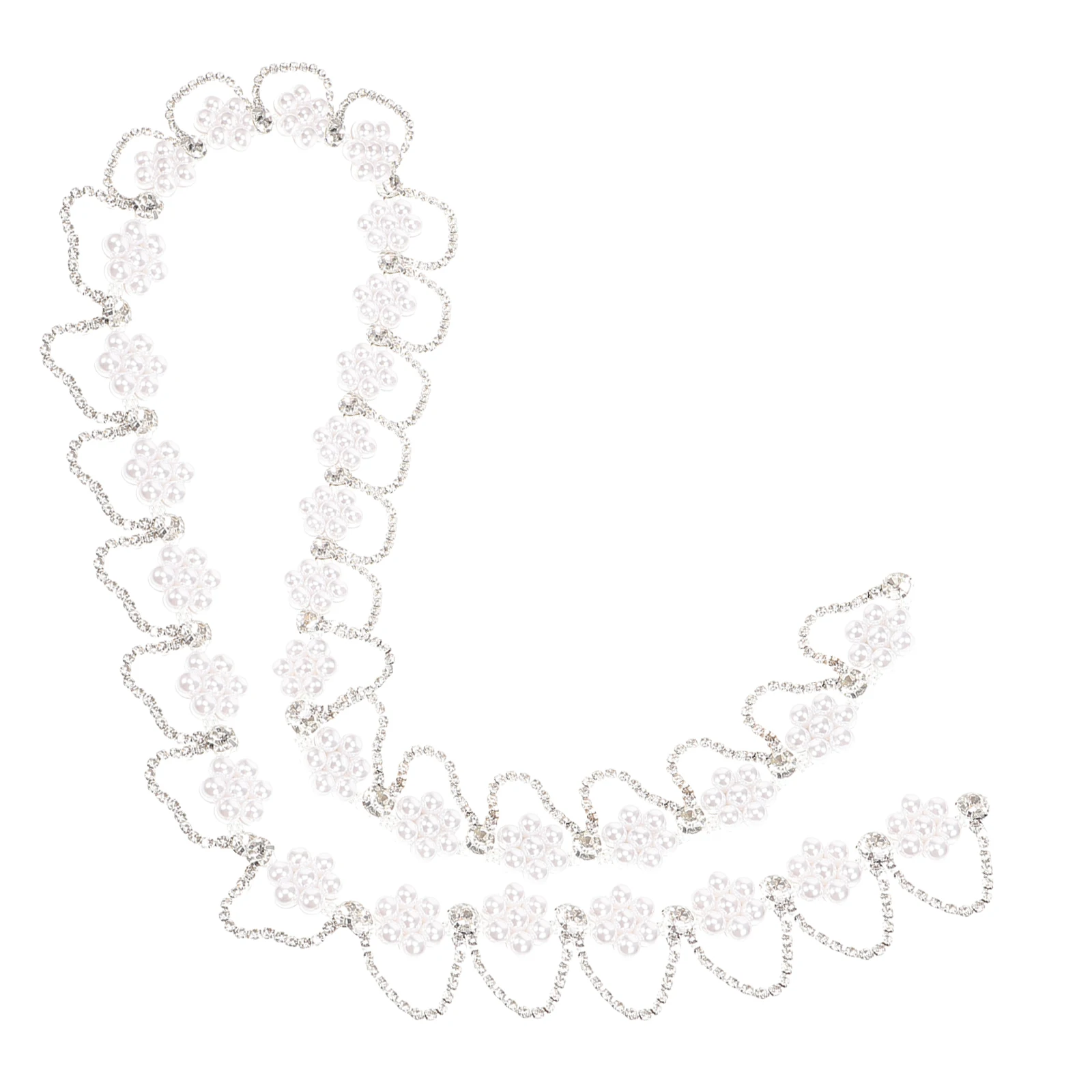 

1 String Pearl Trim Premium Cuttable Glittering Decorative For Diy Sewing Craft Clothing Hair Accessories Wedding Headband Shoes