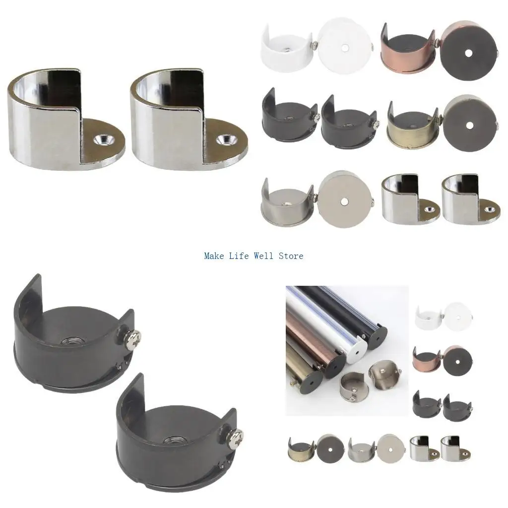  Curtain Rod Bracket Alloy Curtain Rods Brackets for 28mm Rods Home Decoration Accessory