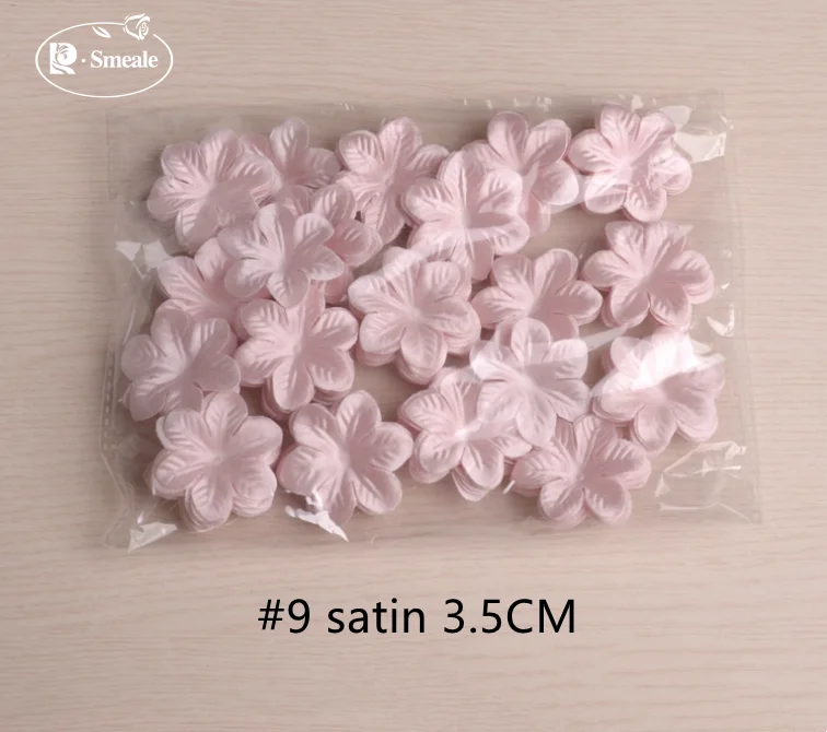 Materiali per abiti da sposa con fiori 3D, filati di jeans pirografici rosa, materiali per copricapo, fai da te, fatti a mano, RS1202, 200 pezzi