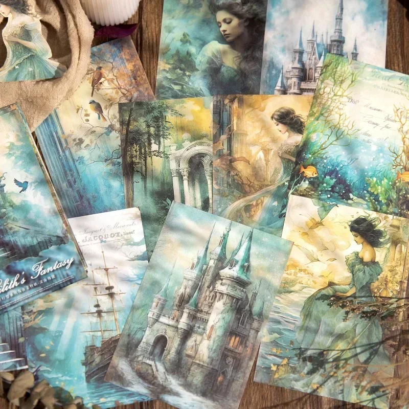 30Pieces Lilith’s Wonder Series Paper Supplies Vintage Journal Decoration Supplies 30Pcs 4 Styles Random Cute Decoration