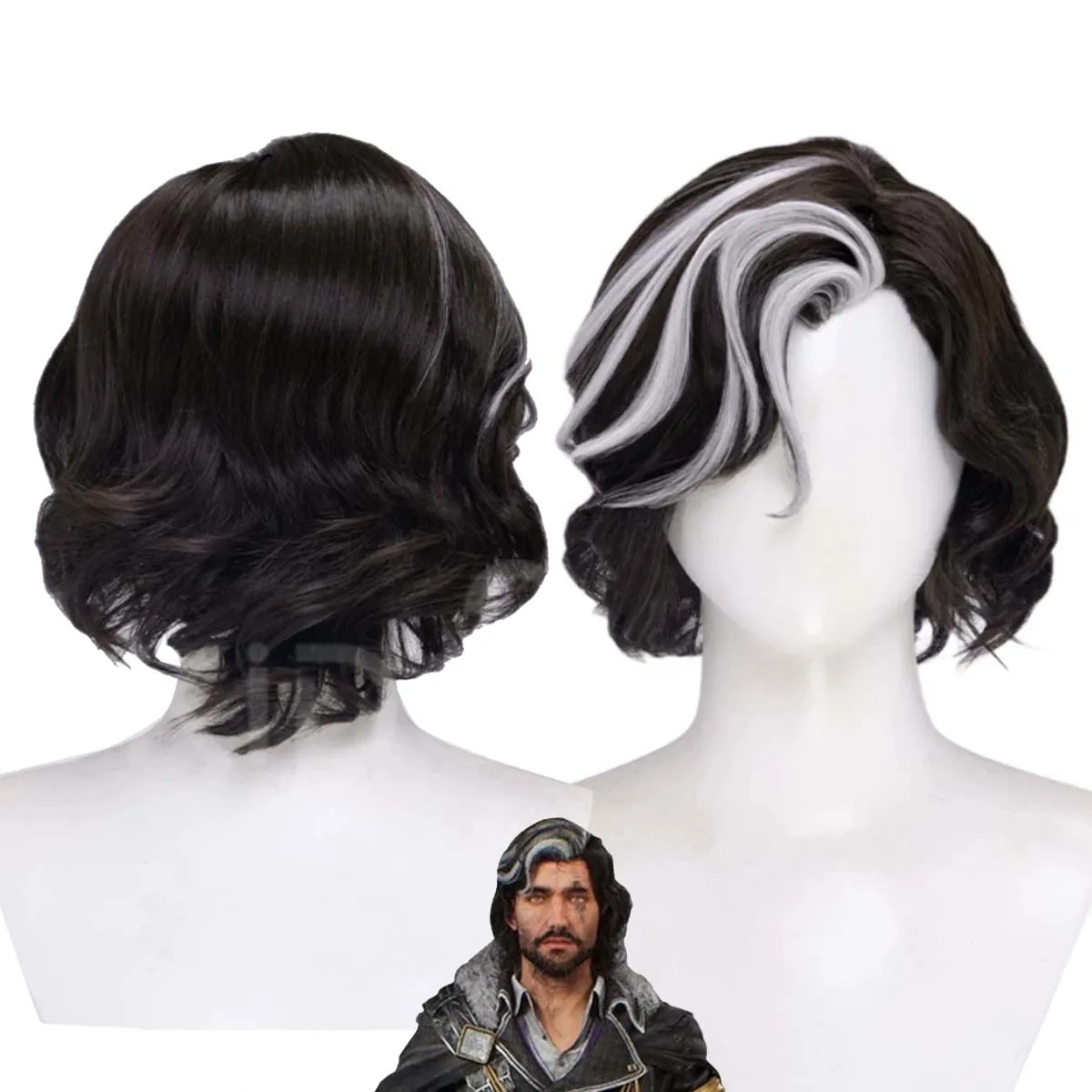 men Game Clair Obscur: Expedition 33 Cosplay Verso Gustave Short Heat Resistant Synthetic Hair Wig