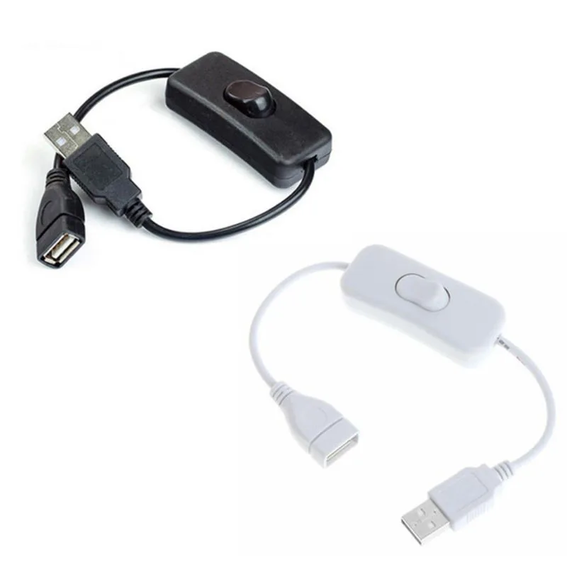 1pcs USB female to male connector Cable with Switch ON/OFF power control for USB light Lamp USB Fan Power Supply Line Adapter