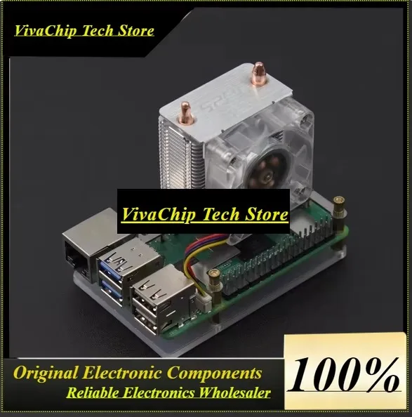 VoFSRaspberry Pi 5 RGB Tower Cooler With Auto Speed Control | Multi-Layer Aluminum Heat Sink | Colorful Lighting & Efficient Co