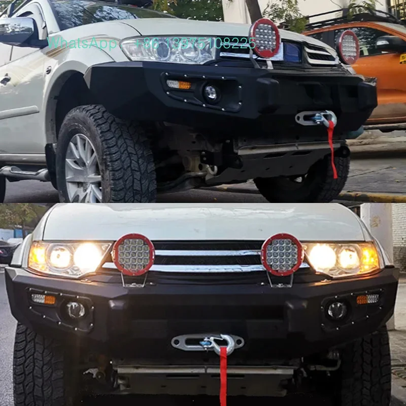 2019 PAJERO Sport Front Bumper — Powder-Coated Steel, Impact-Resistant