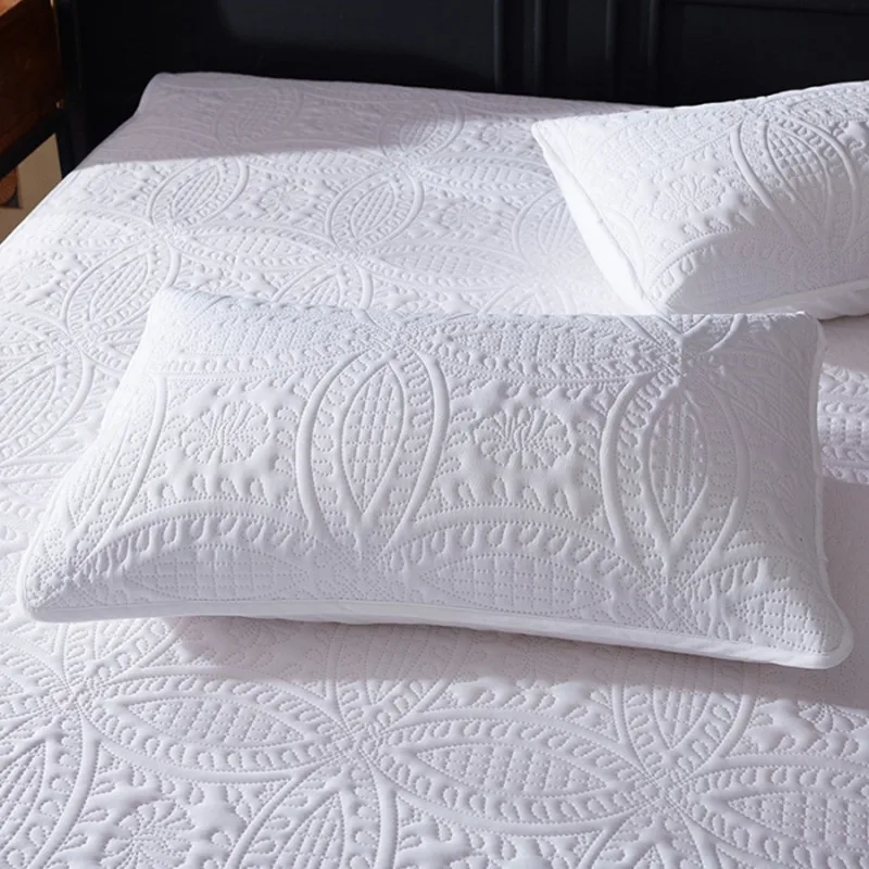 1pc White Waterproof Pillowcase Quilted Flower Pillow Protector Cover Head oil Isolation layer Pillow Case Machine Washing 48*74