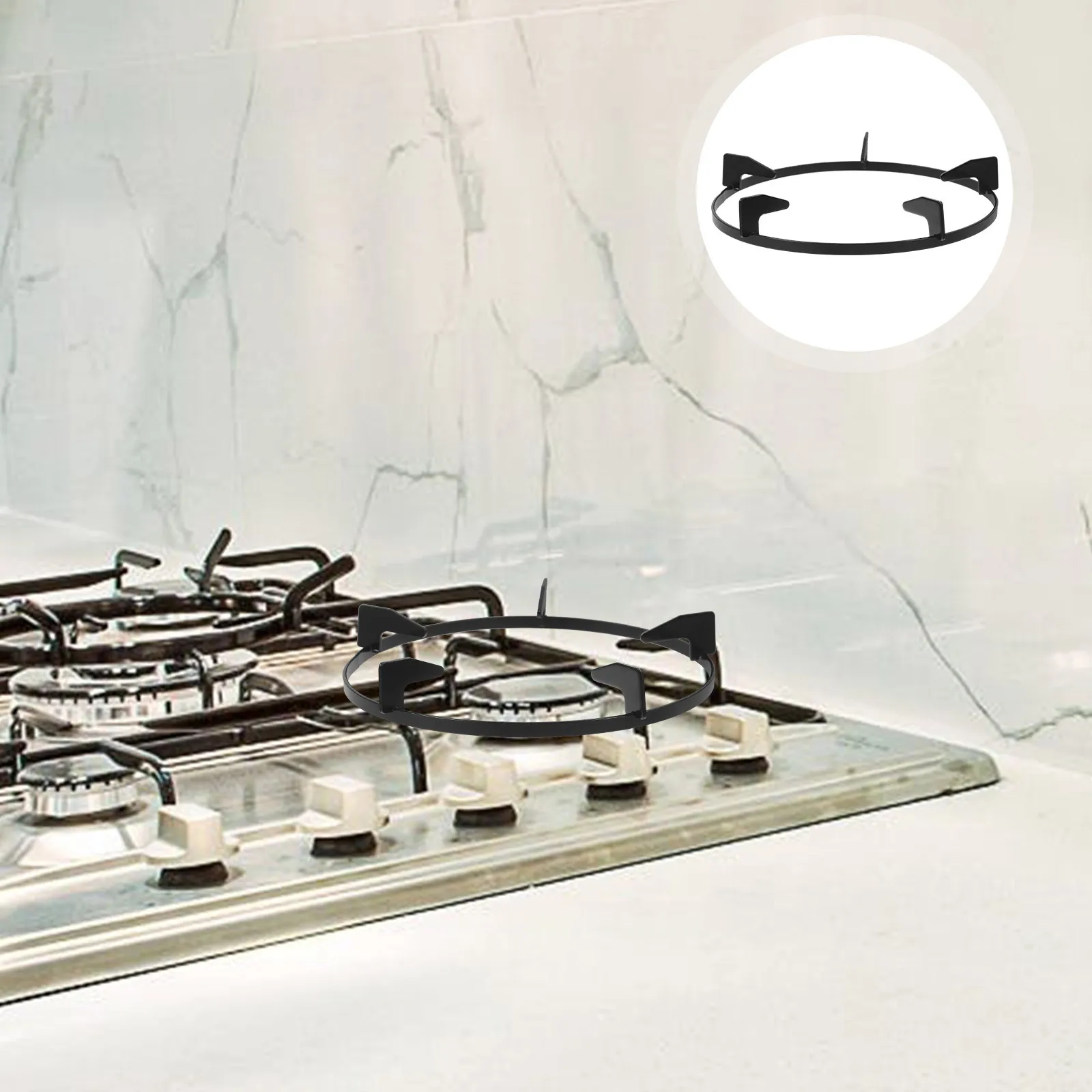 

2pcs Gas Stove Rack Universal Sturdy Anti-Skid Multifunctional Kitchen Stove Stand Pot Brackets Furnace Racks Milk Pot Racks