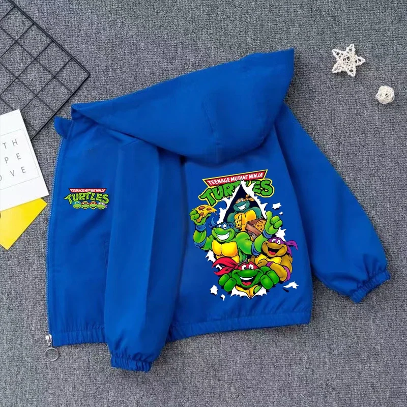 Teenage Mutant Ninjas Tmnt Children Boy Hooded Jacket Coat Autumn Baby Cartoon Zipper Long Sleeve Casual Clothing Kids Outerwear 2