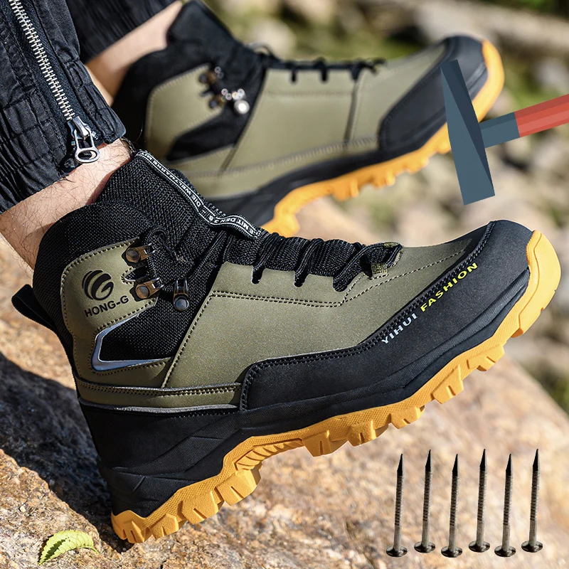 Men Military Tactical Boot Men\'s Shoes Combat Ankle Boots Steel Toe Cap Hunting Trekking Camping Non Slip Shoes Man Safety Shoes