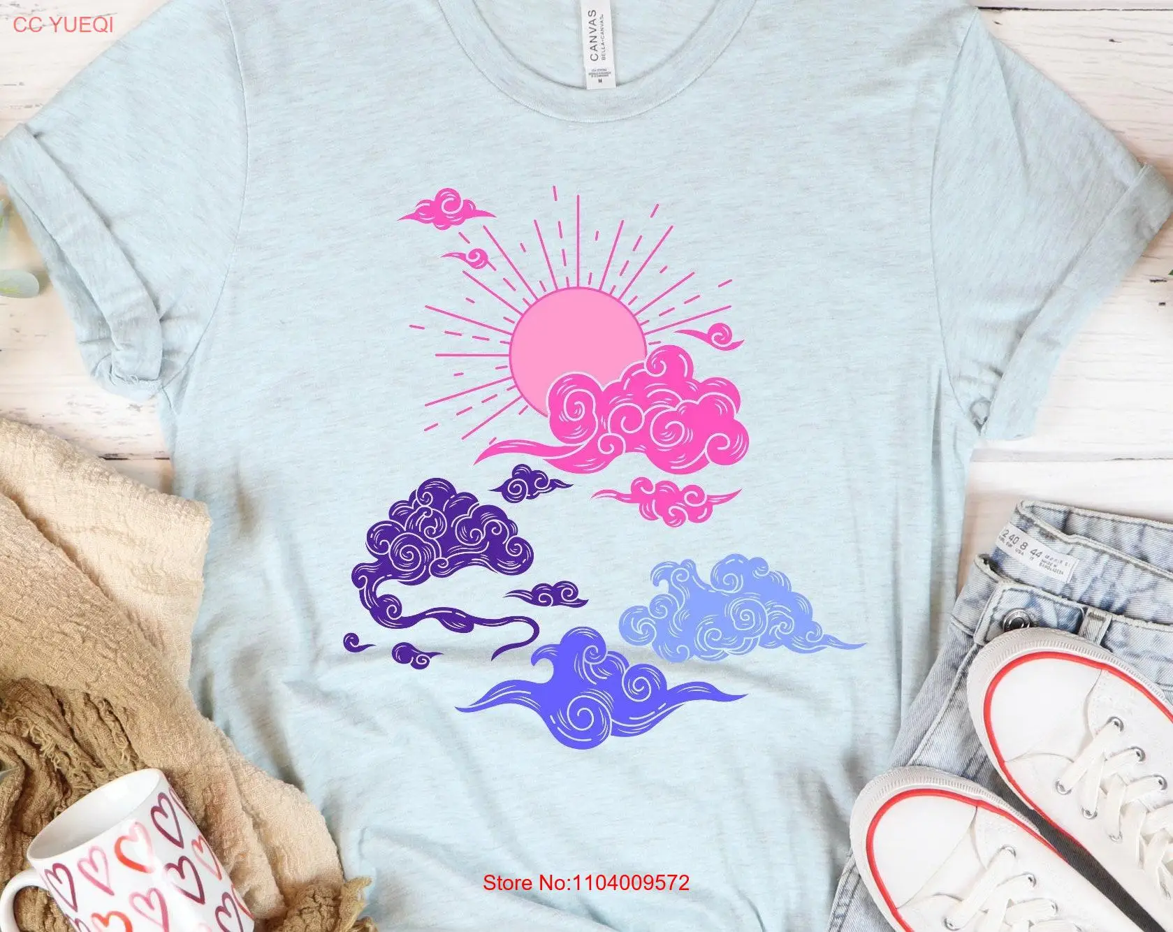 

Omnisexual T Shirt Omni Flag Sun Cloud Pretty Pansexual Subtle Pride Month LGBT Adult Gender Neutral Discreet LGBTQ