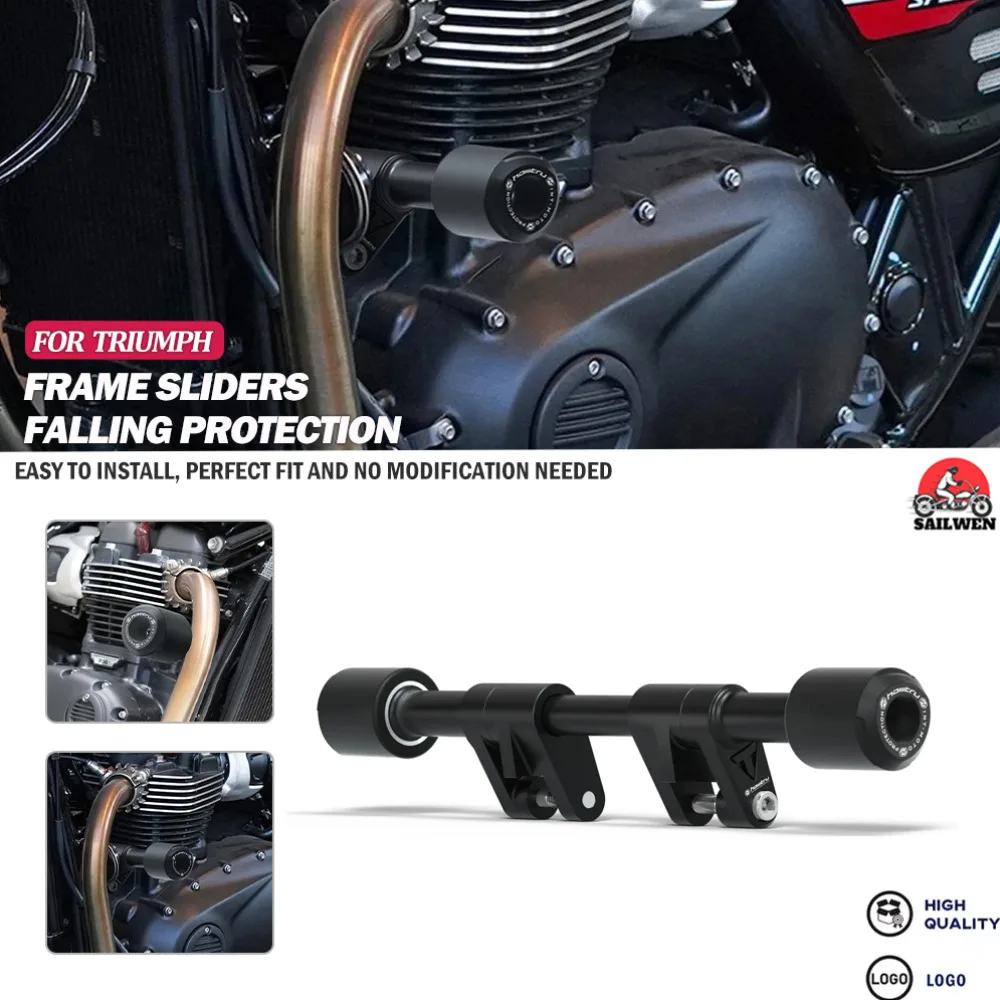 Frame Sliders Crash Protector For Triumph Bobber Bonneville T100 T120 Speed Twin 900 1200