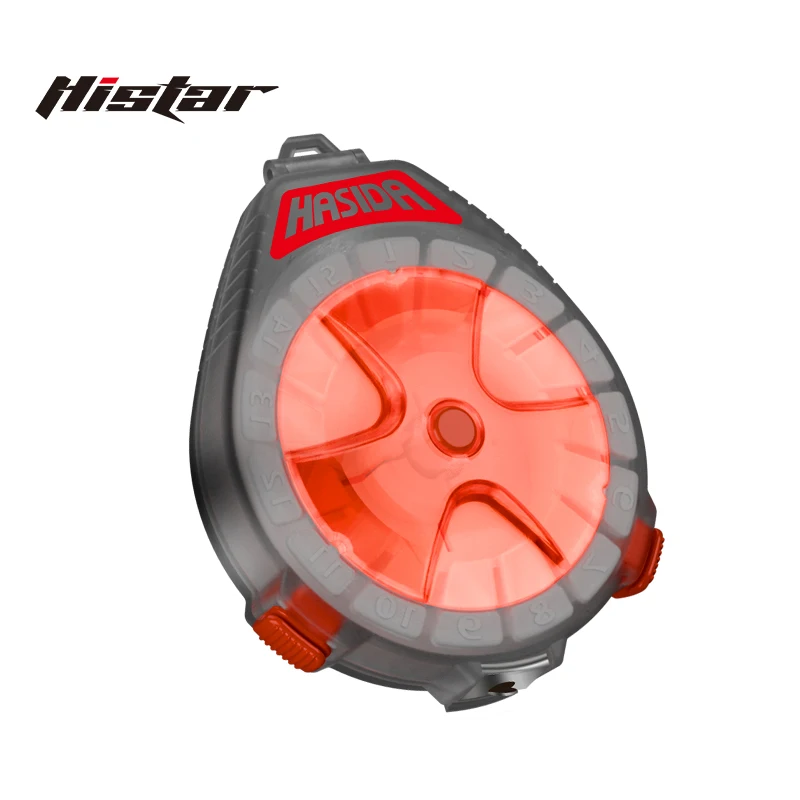 HASIDA Sub Line Box Fishing Tackle Box With Blade Portable Hangable Imported ABS Orange/Blue Colors Choices Stretchable Buckle