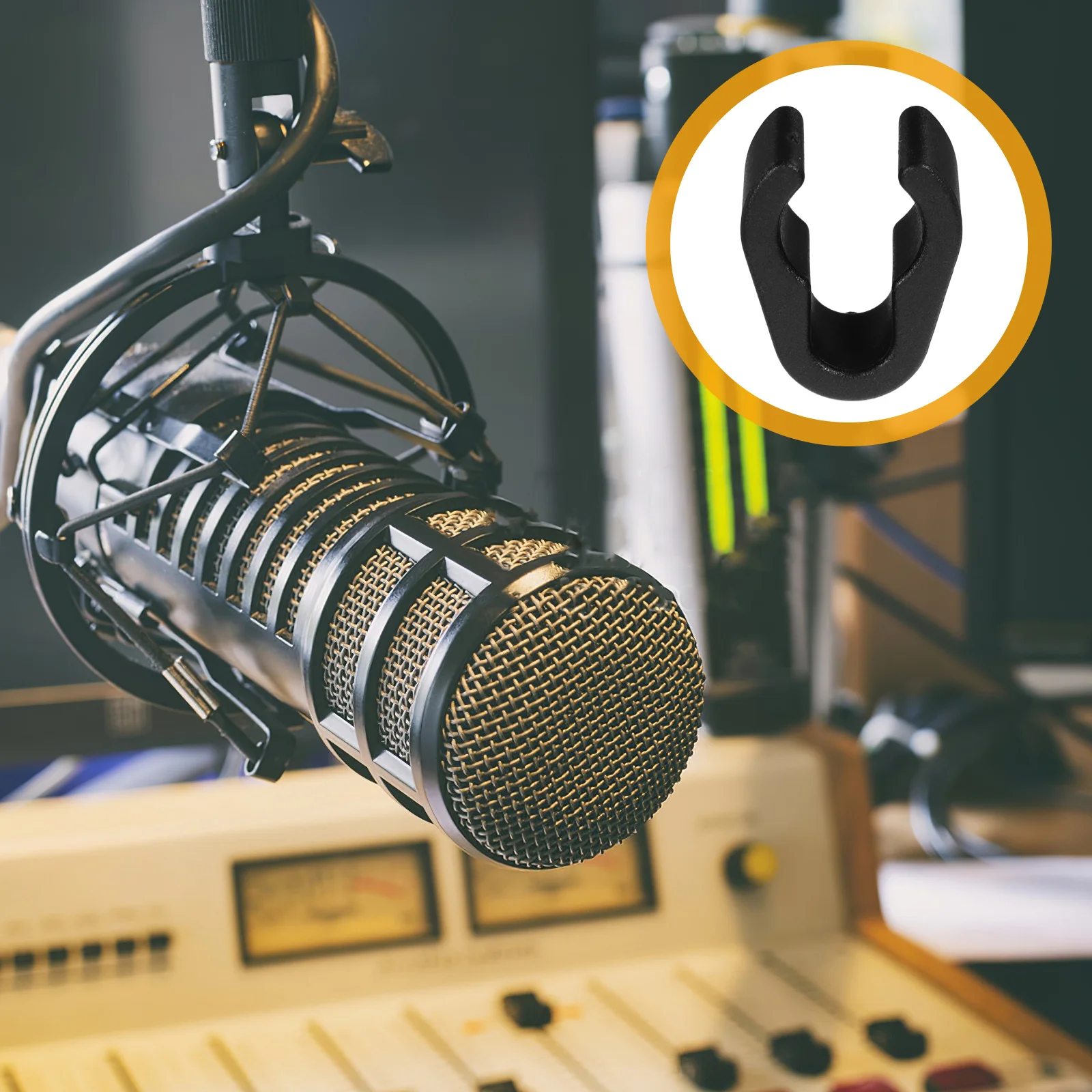 

20 Pcs Microphone Bracket Accessories Flexible Cable Clamps Holder for Stand Wire Boom Pole Organizer Adjustable Plastic Clips