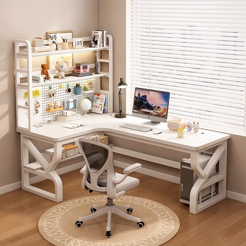 

Corner Unique Office Desk White Gaming Design Nightstand Dining Office Desk Storage Modern Mesa Ordenador Home Accessories