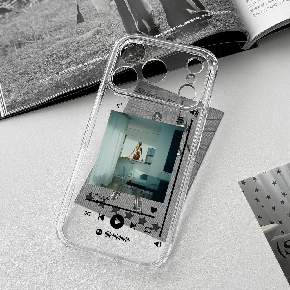 حافظة هاتف باد جيال لهاتف آيفون 17 16 15 14 13 12 برو ماكس بلس غطاء شفاف بفتحة رفيعة لامعة عالية الدقة