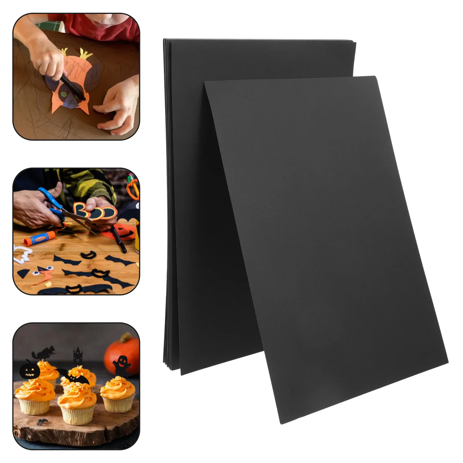 20 قطعة من البطاقات السوداء الفاخرة 250Gsm A4 مثالية للطباعة والرسم والقطع وبطاقات القصاصات القابلة للطي والعمل الحرفي #1