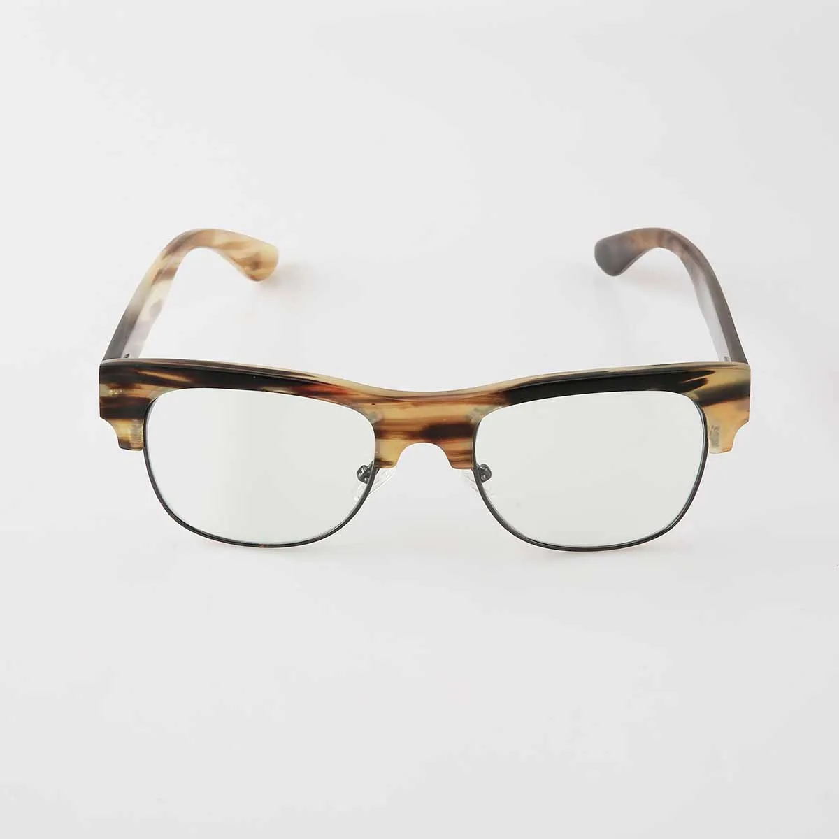 2024 natural horn glasses for men and women myopia glasses frame handmade custom half frame reading glasses