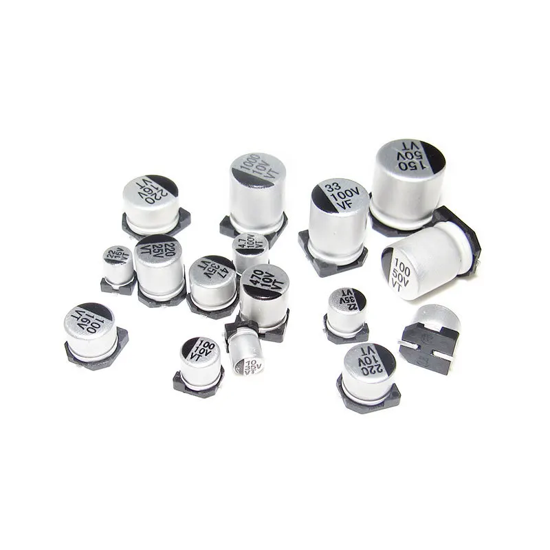 10PCS SMD Aluminum Electrolytic Capacitors 4.7uF 10uF 22uF 100uF 6.3V/10V/16V/25V/35V/50V/63V/100V/400V