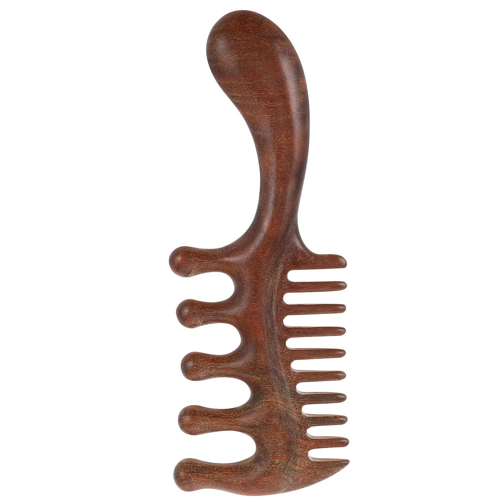 

Head Massage Wood Comb 5 Rounded Teeth Multiuse Scalp Massager Wooden Scalp Comb Relaxation Stimulate Acupoints
