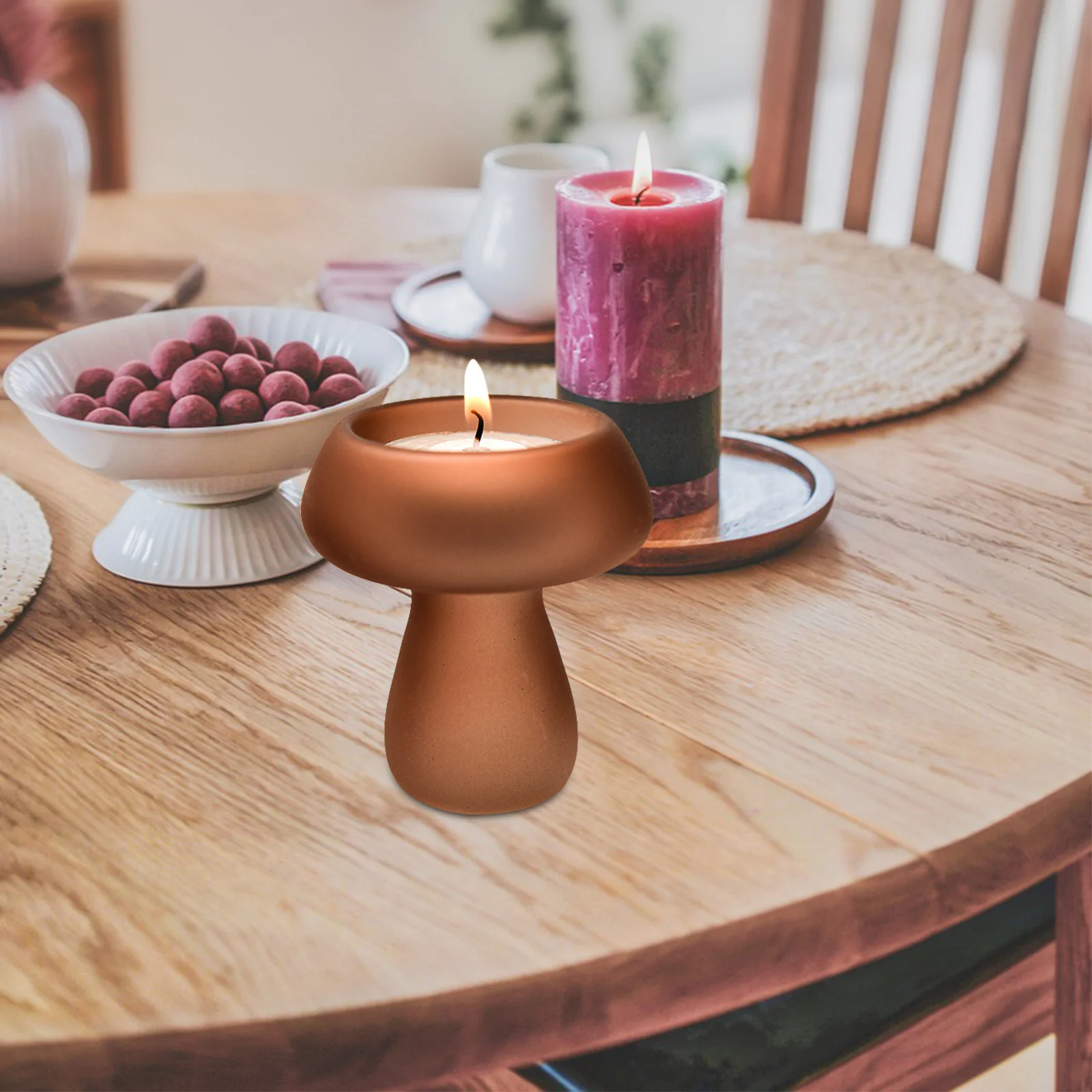 

2 Pcs Holder Centerpiece Vintage Home Decor Tealight Holders Candleholders Coffee Decorative Wedding