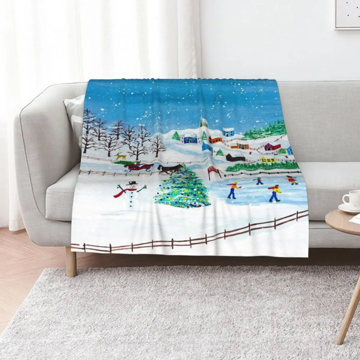 The Skate Park Throw Blanket Fade Resistant Durable Throw Blanket