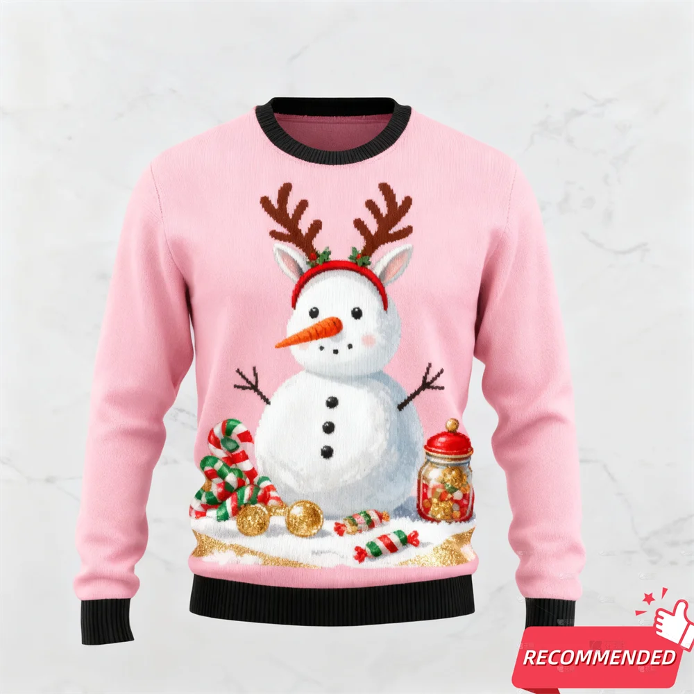 Cat Ugly Christmas Sweaters Unisex Clothing Squirrel & Snowmans