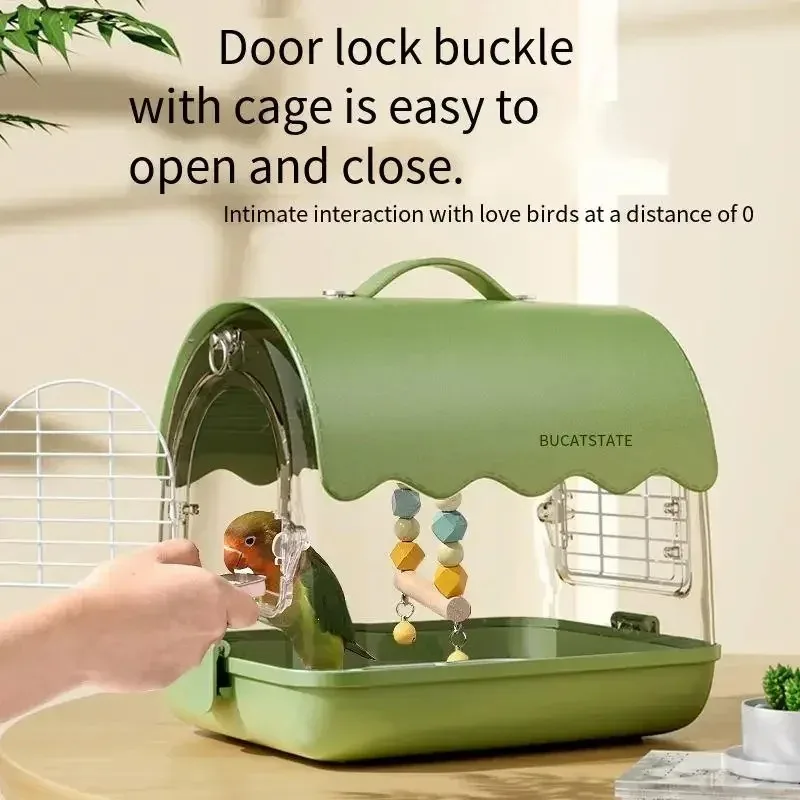 Pet Bird Cages Nests Pet Parrot Out of The Cage Small Bird Cage Household Square Portable Bird Cage Supplies Pet Products
