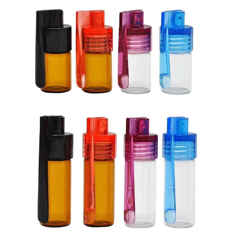 36mm/51mm Glass Bottle Botella Bullet Acrylic Pill Case New Glass Bottle Refill Bottle Medication Dispensing Box