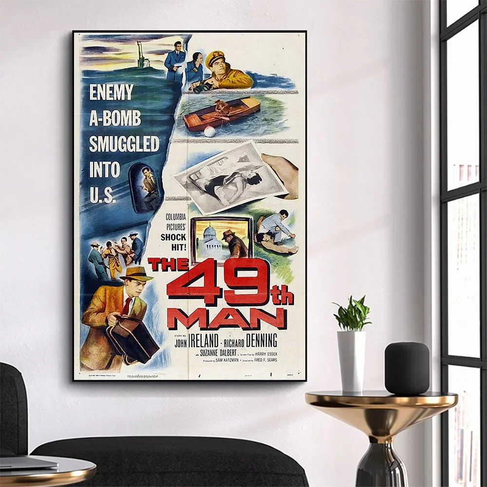 WM3364 The 49th Man Classic Movie HD Silk Fabric Poster Art Decor Indoor Painting Gift