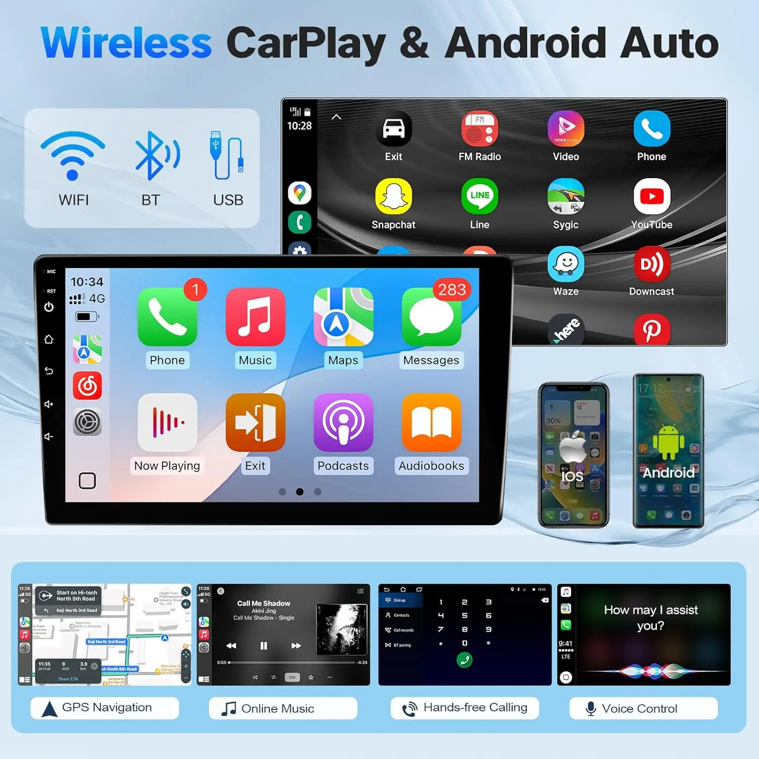 Android Car Stereo for Dodge Grand Caravan 2011-2020 | For Chrysler Town & Country 2011-2016 Grand Voyager 2011-2015, 9inch Touc