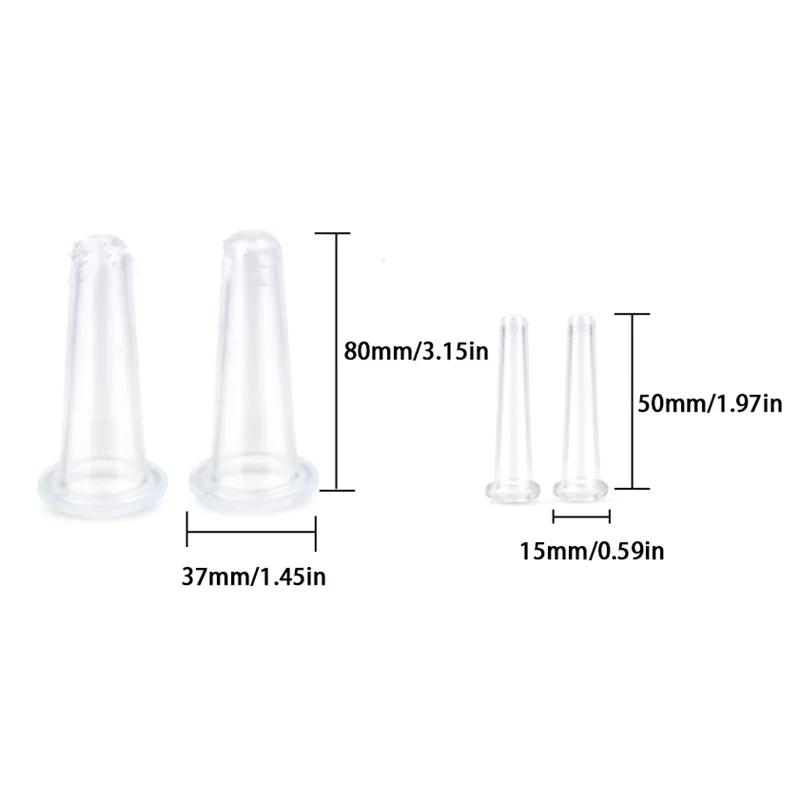 2Pcs Household Silicone Cupping Suction Can Vacuum Face Massage Cup Face Leg Arm Relaxation Health Care Facial Skin Lifting Tool