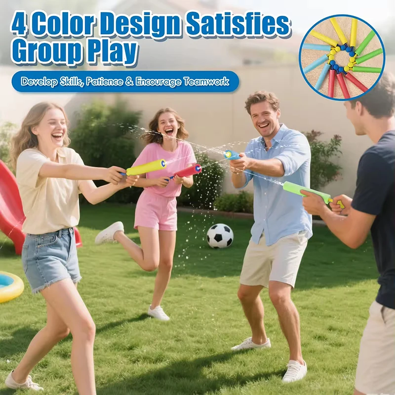 1-10pcs Foam Water Gun Mini Pull Sprinkler 30 Foot Range Swimming Pool Sprinkler Swimming Pool Beach Party Water Decoration