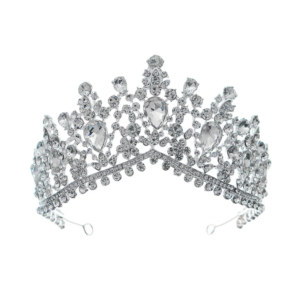 

Rhinestone Crown Women Bridal Hair Accessories Alloy Pearl Tiara Headdress Headwear Wearing Wedding Princess