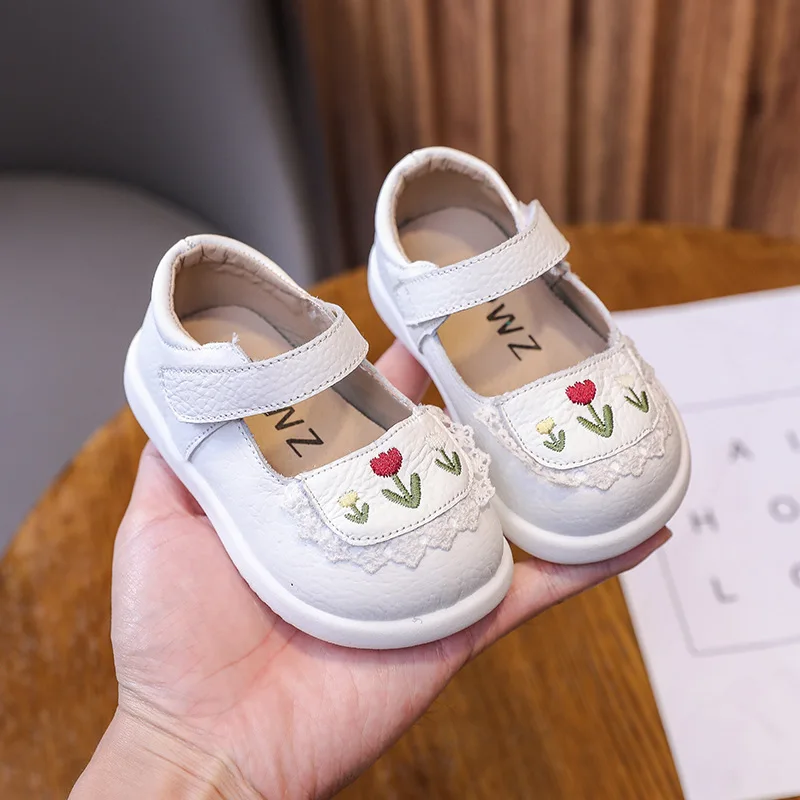 Zapatos de suela suave para bebé, zapatillas de princesa antideslizantes para caminar, zapatos planos para niña de 0 a 3 años, primavera y otoño