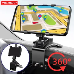 PINMOAP Car Phone Holder Abs Phone Sunshade Holder Phone Holder Adjust Multi-Angle Vision Front And Rear 180° Rotation Axis