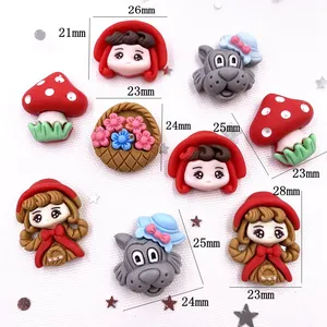 Handbemalte Kawaii Bunte Zeichnungen Mädchen Wolf grau Flachstein 10 Stcs Sammelalbum DIY Decoration Home Accessoires 10 Hauptverkaufsstatue Wolf - №4