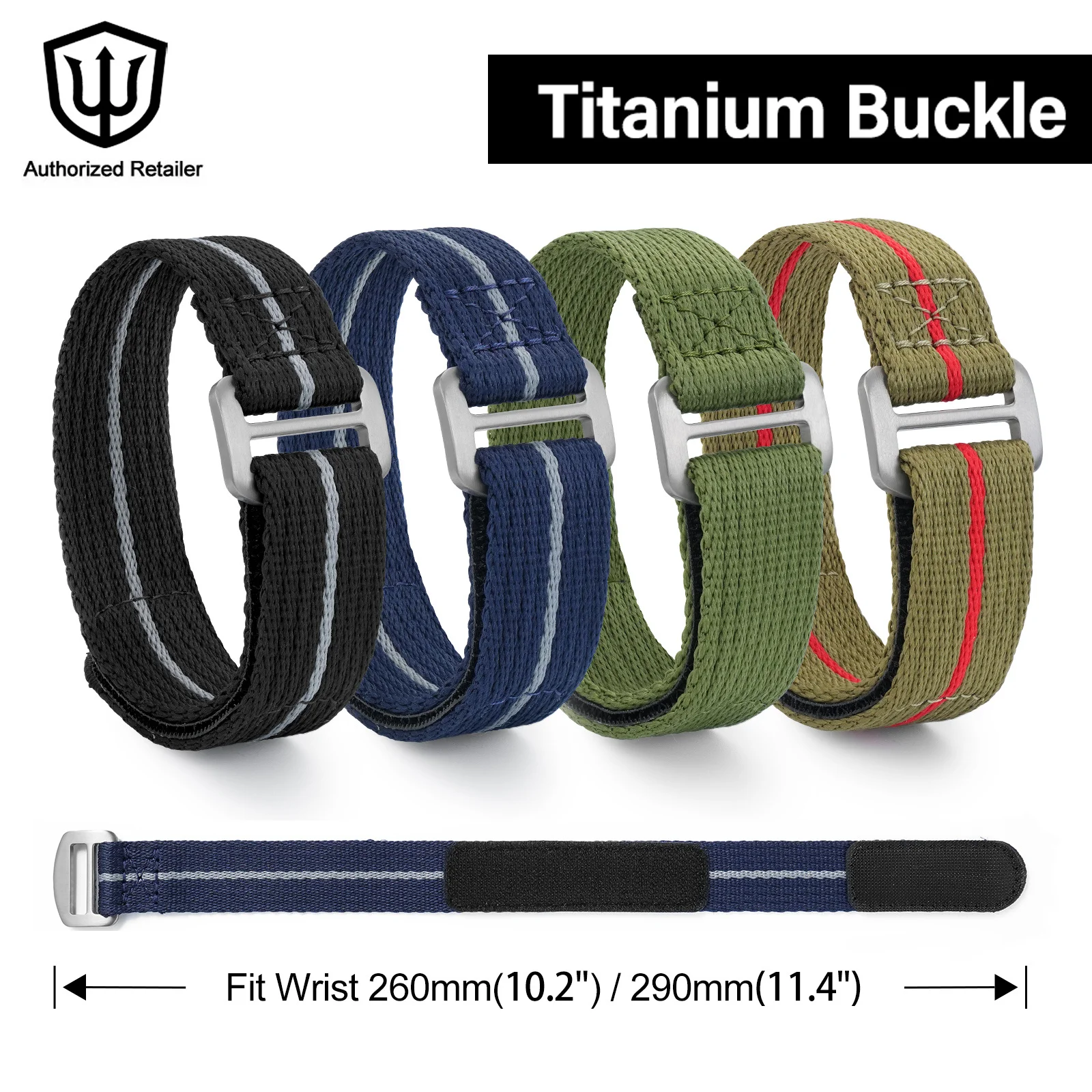 Watchdives Titan-Schnalle, 20 mm, Nylonarmband, Armband, Gürtel, 22 mm, universeller Ersatz, Sportuhrenarmbänder, Armbanduhrenarmband
