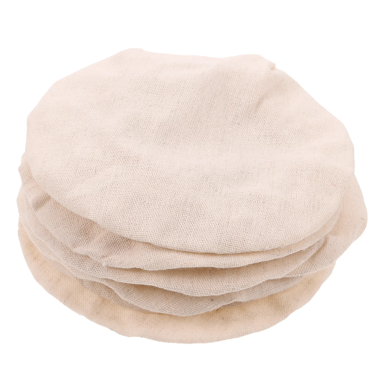 

5pcs Jar Cloth Cover Fermentation Jar Round Storage Glass Jars Lids Cotton Lid Home Camping Tea Coffee Shop Use Dust Protection