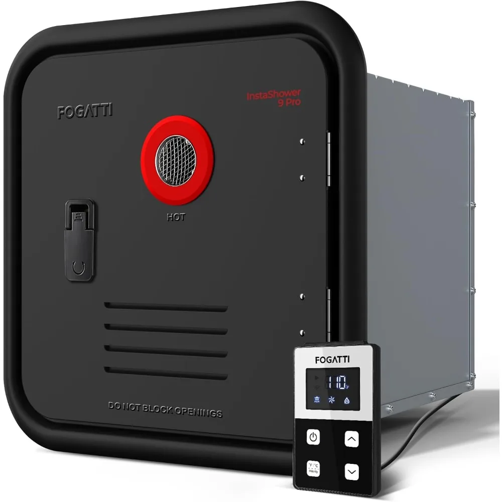 

Безрезервуарный водонагреватель, 66,000 Highest BTU, InstaShower 9 Pro, Gen 3, водонагреватель для автодома, встроенный резервуар для смешивания, 15x15 дюймов